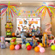 Zootopia birthday party background wall balloons
