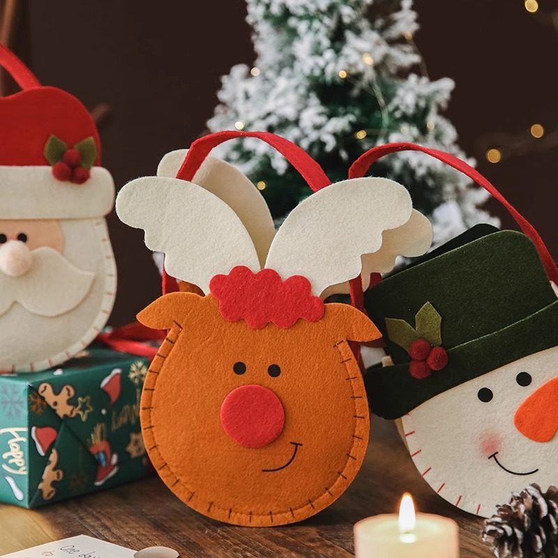 创意圣诞节礼物平安夜手提苹果袋装饰圣诞老人糖果小礼品盒氛围感,淘宝优惠券,粉丝福利购,淘宝优惠卷