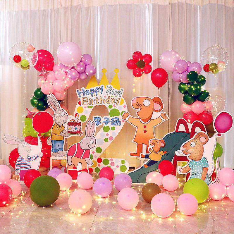 波西和皮普生日布置装饰场景儿童2岁气球派对KT板男生女孩背景墙,淘宝优惠券,粉丝福利购,淘宝优惠卷