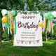 Outdoor birthday decoration camping party scene layout boy and girl children's one-year-old photo props balloon hanging cloth