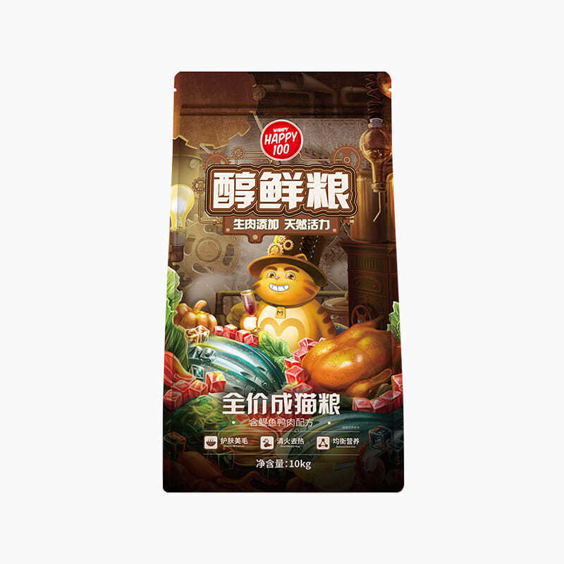 顽皮Happy100醇鲜粮10kg全价成猫粮含鳀鱼鸭肉配方营养主食20斤 - 图3