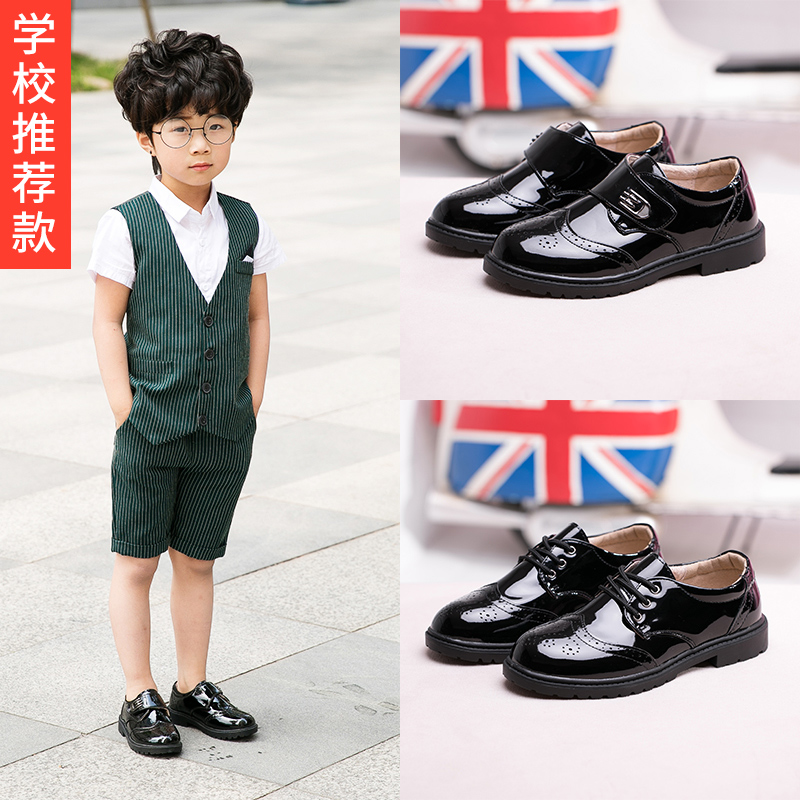 儿童皮鞋男童皮鞋软底黑色真皮2023春秋款透气防滑男孩表演出单鞋_格林童装2014_童鞋/婴儿鞋/亲子鞋-第3张图片-提都小院