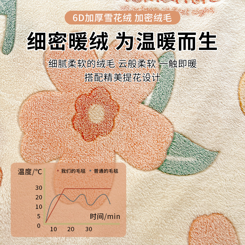 雪花绒毛毯办公室午睡毛巾被沙发毯空调毯盖毯小毯子床品披肩两用