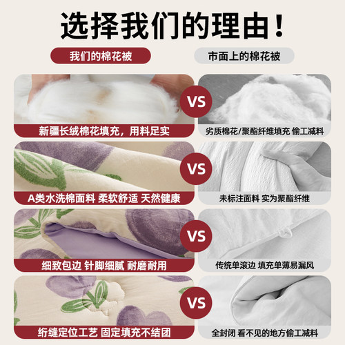 新疆纯棉四季春秋被子加厚保暖冬被棉被芯学生宿舍单人夏凉空调被 - 图3
