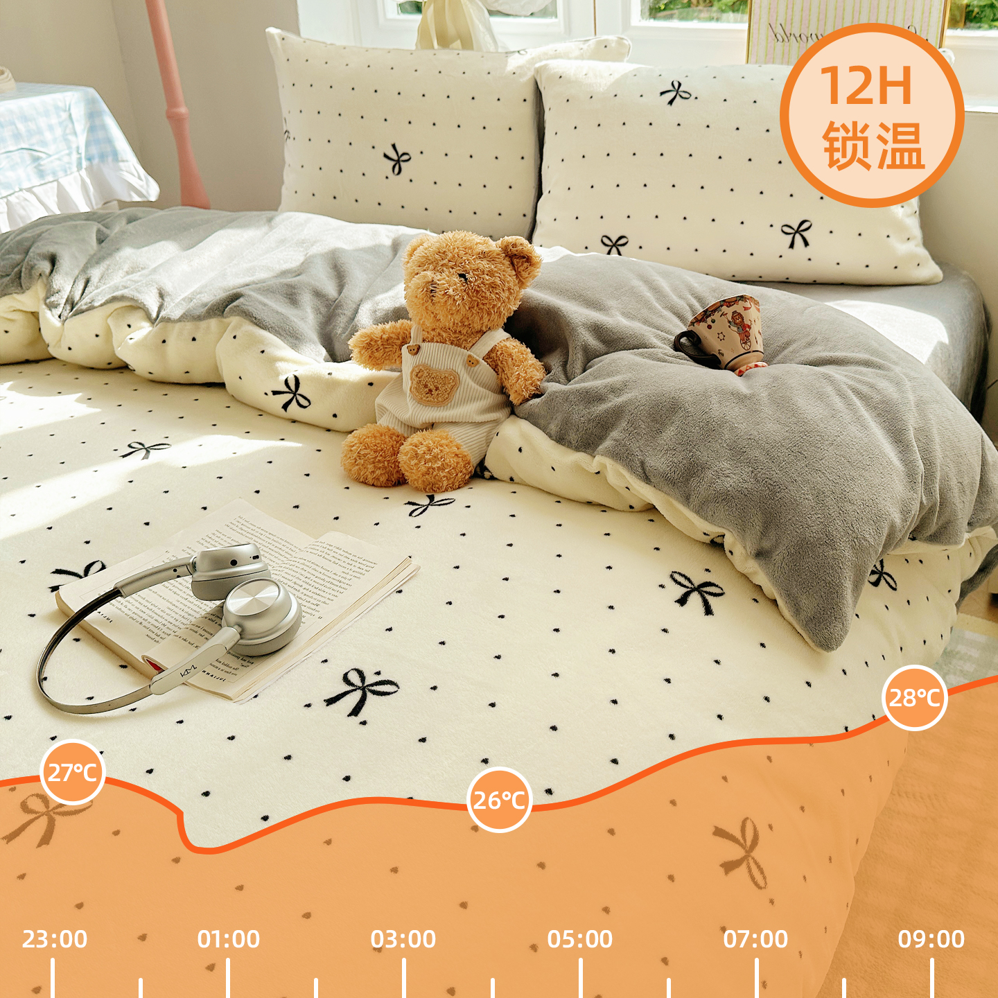 牛奶绒被套单件冬季加绒床上四件套珊瑚绒被单法兰绒单人被罩三件 - 图1