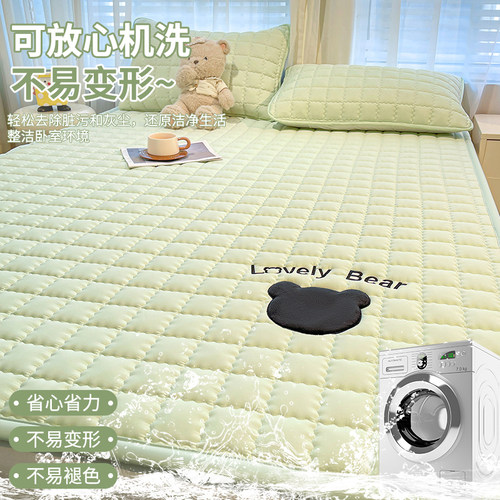 夹棉单床盖薄款床垫软垫家用褥子被褥铺底垫子宿舍租房防滑床单垫 - 图2