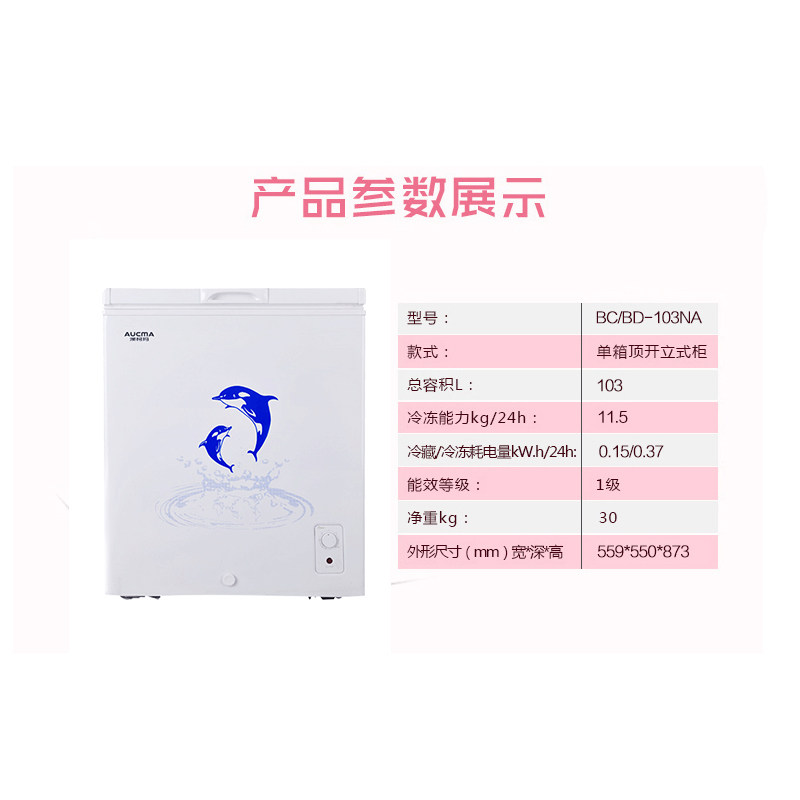 澳柯玛103升商用小型家用迷你冷柜 澳柯玛盛逸冷柜