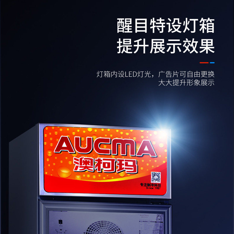 澳柯玛sc-237立式展示柜商用保鲜柜 澳柯玛盛逸展示柜