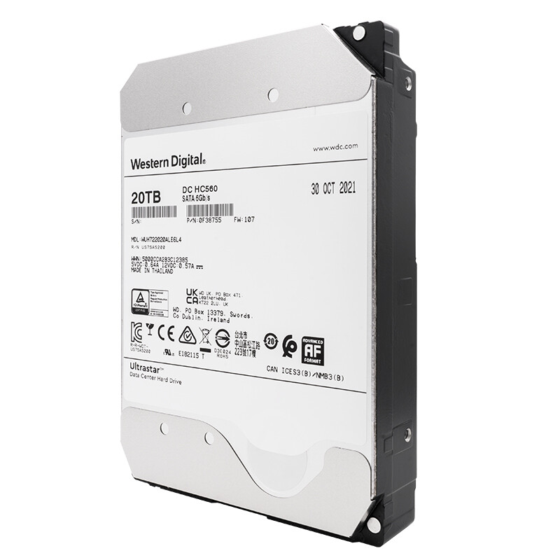 WD/西部数据 20TB 企业级硬盘 SATA6Gb/s 7200转 256M缓存 氦气盘 - 图1