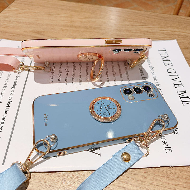 适用opporeno5手机壳新款直边方形reno4侧边全包镜头reno5pro+保护摄像头防摔reno4se女款可斜挎背带挂绳支架
