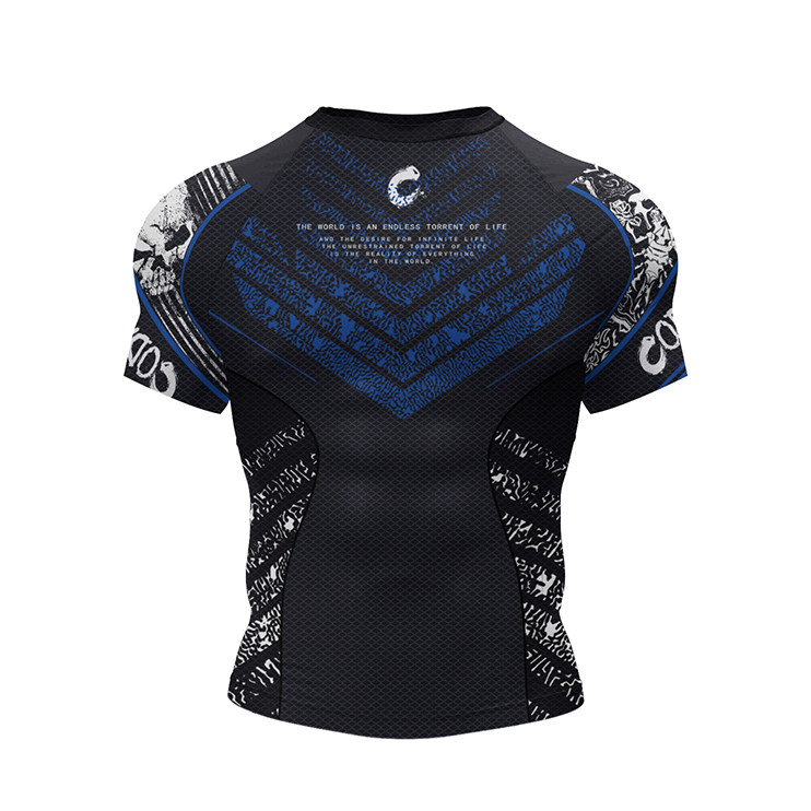 巴西柔术男款短袖综合格斗紧身衣MMA运动健身衣跑步速干衣T恤,淘宝优惠券,粉丝福利购,淘宝优惠卷