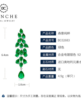 施华洛水晶耳环个性晚礼服配饰女