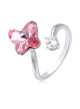 布兰琪奥地利水晶梅花日韩戒指