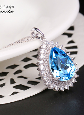 BLANCHE水晶日韩天使之泪吊坠