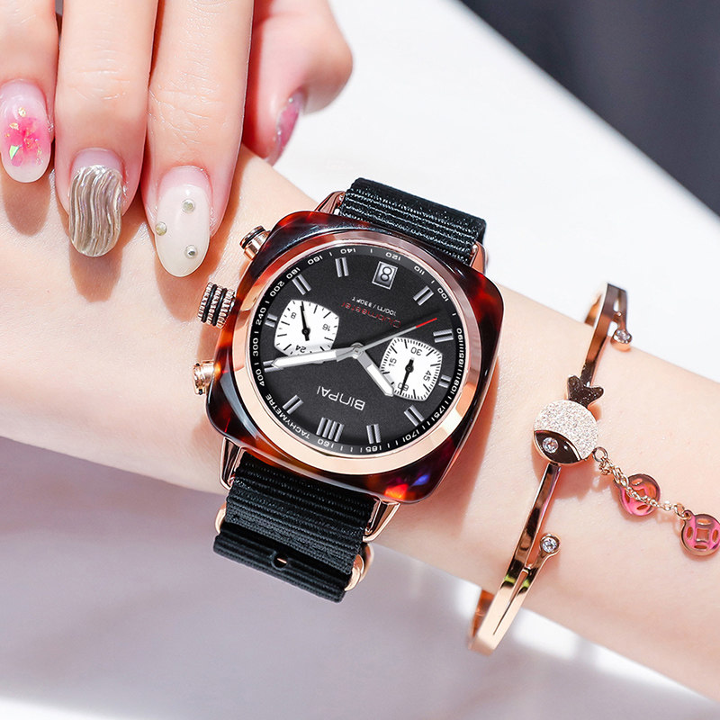 2019新款周冬雨同款女网红石英表 宾派手表国产腕表