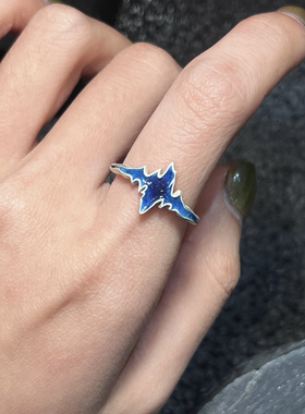 【焰火系列】原创999足银戒指 高温珐琅 小众高级感食指闭口戒指