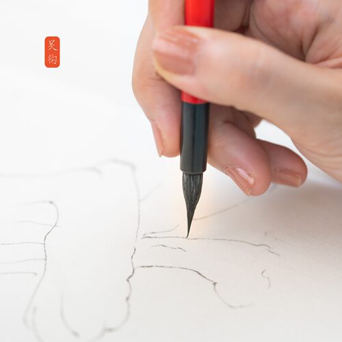 吴钩毛笔工笔画勾线笔狼毫国画专用毛笔套装描线笔描边极细瘦金体 - 图2