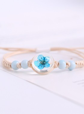 闺蜜玻璃球满天星宝石手链学生