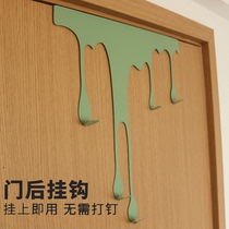 Post door rear hook bedroom into door Xuanguan creative hanging clothes hook hanging rack entrance hanger free of perforated shelf