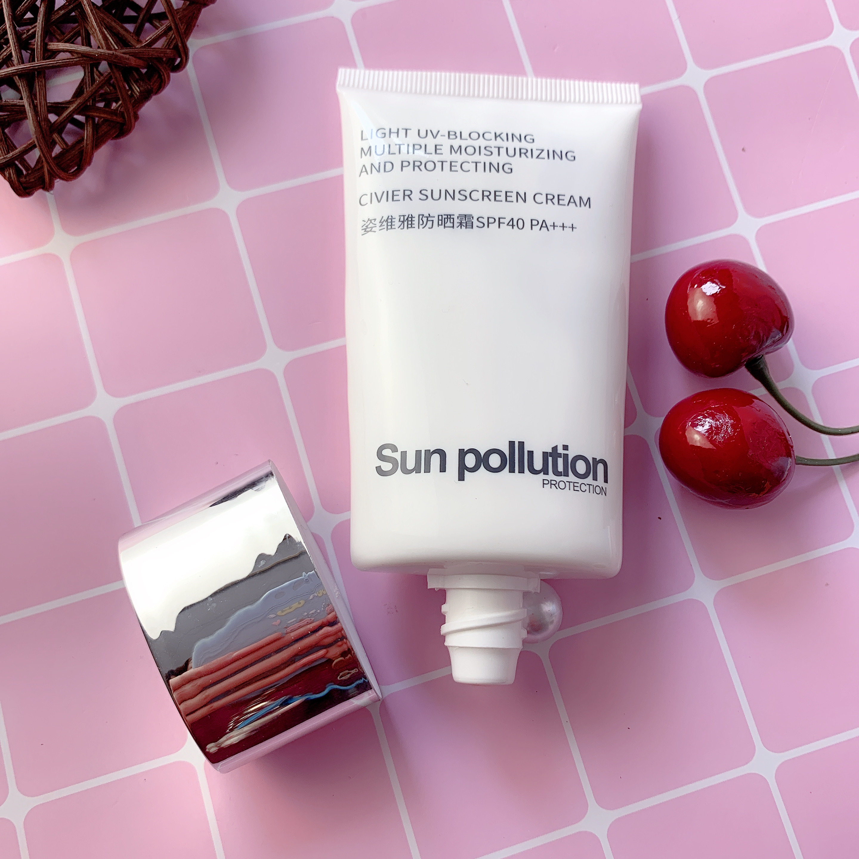 素瑟syc姿维雅防晒霜防晒喷雾清爽小白瓶隔离防紫外线sf40防水型