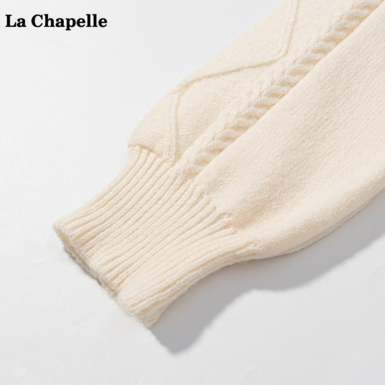 拉夏贝尔/La Chapelle韩系刺绣钩花针织开衫女秋冬季新款毛衣上衣,淘宝优惠券,粉丝福利购,淘宝优惠卷