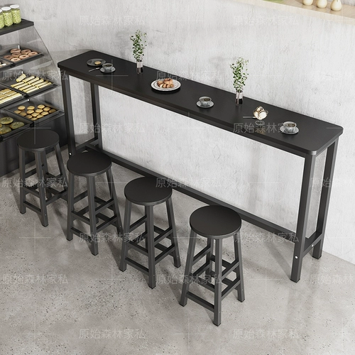 Круглый батончик Домохозяйство Домохозяйственное молочное чайное столик для чая и комбинированные кресла с высоким баром легкие -квалочные коммерческие узкие столы