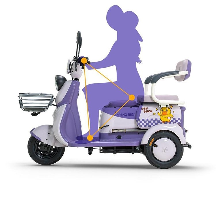 金彭V5电动三轮车家用小型女士接送孩子老人代步瓶车国标可上牌 - 图3