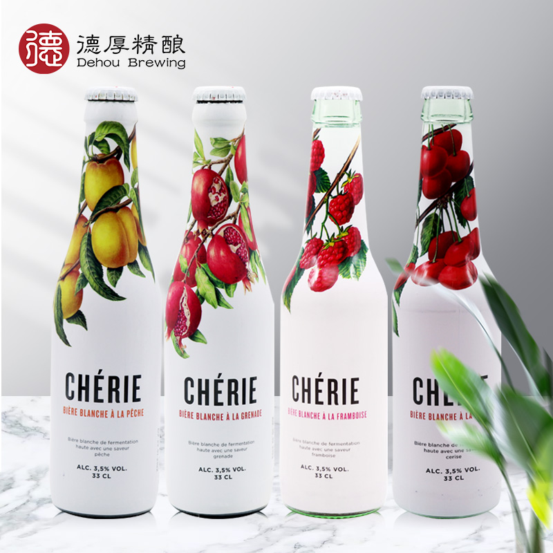 比利时奢莉樱桃覆盆子啤酒cherie水果味进口女士酒330ml*6瓶装 - 图1