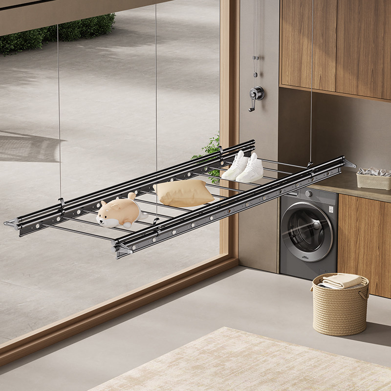 【政府补贴15%】升降晾衣架手摇器阳台室内家用晾晒衣杆神器顶装