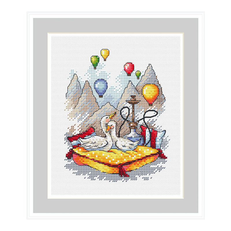 DMC绣线萌小鸭系列图5-8 小小鱼十字绣套件手工DIY刺绣多联画 - 图0