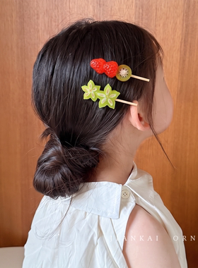 趣味仿真冰糖水果发夹儿童女侧边