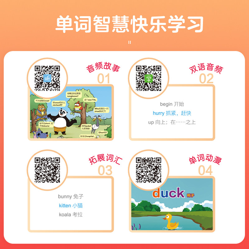 正版星火英语快乐学单词 小学生英语入门零基础自学教程 spark幼儿小学初中单词词汇教辅教材资料双 语音频趣味图解