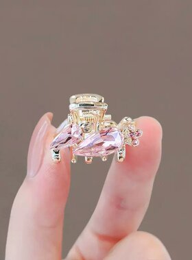 樱花小号抓夹新款花朵超仙水晶发夹前额碎发夹迷你侧边刘海夹发卡