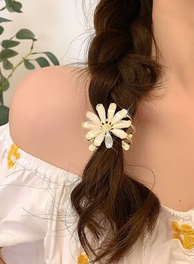小雏菊女后脑勺抓夹头花爆新款鲨鱼夹子头饰发卡发饰抓夹中号发夹