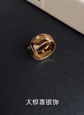 银饰甜甜圈戒指宽版中古年代感