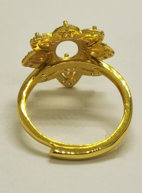 新年925银戒指空托女小众设计感高级轻奢食指戒托时尚个性指环托