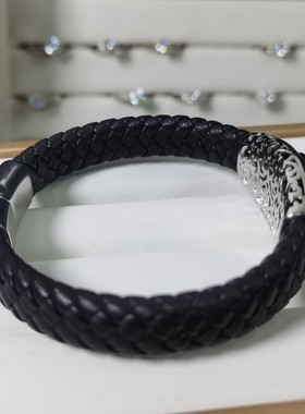 手链纯银手镯空托配件S925新品男