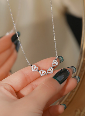 四叶草项链女款925纯银锁骨链