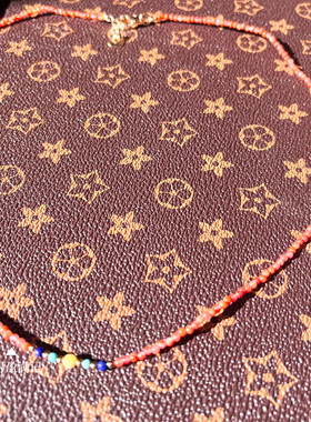 澜山能量显白项链南红喜火