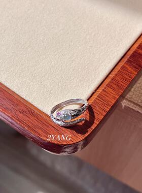 澜山能量高奢翡翠能量蛇戒指五行