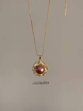 珍珠鉴定师严选六芒星锆石珍珠女项链长辈妈妈礼物金为尊紫为贵