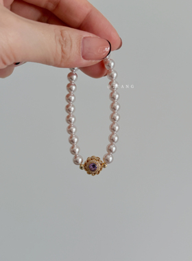 莫奈花园手链珍珠浪漫ins女