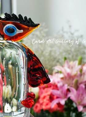 人间遗珠天使之翼琉璃人脸摆件