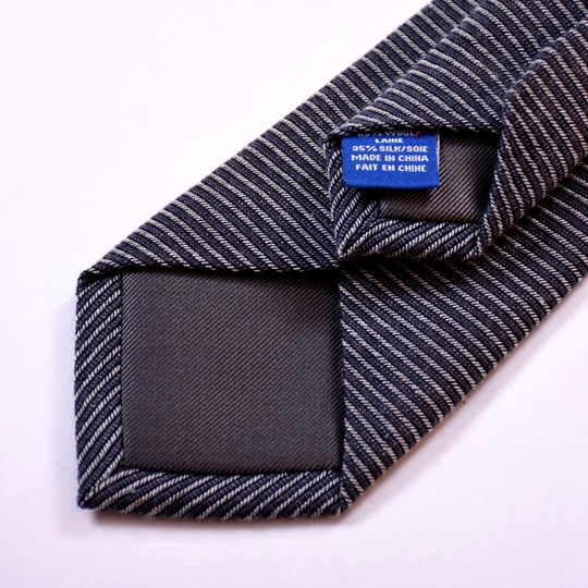 European and American Wool Blended Business Style Groom’s Gray Tie