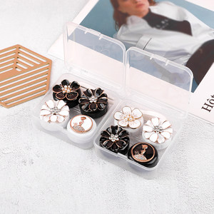 闪靓隐形眼镜伴侣盒安娜苏2付装多付装日韩美瞳收纳盒SL