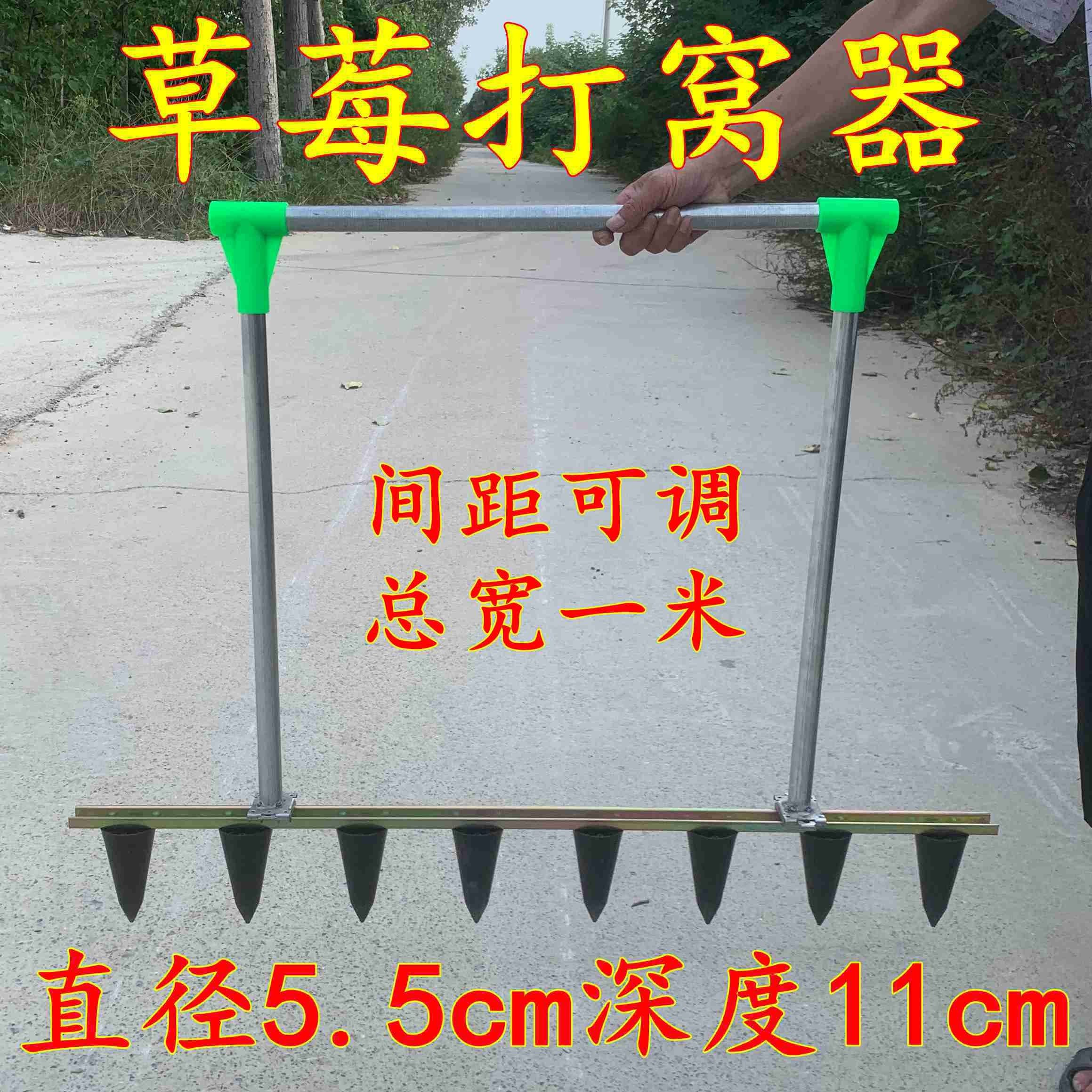 栽草莓苗打孔器农用打眼土壤打圆孔神器打洞工具秧苗栽种专用种植,淘宝优惠券,粉丝福利购,淘宝优惠卷