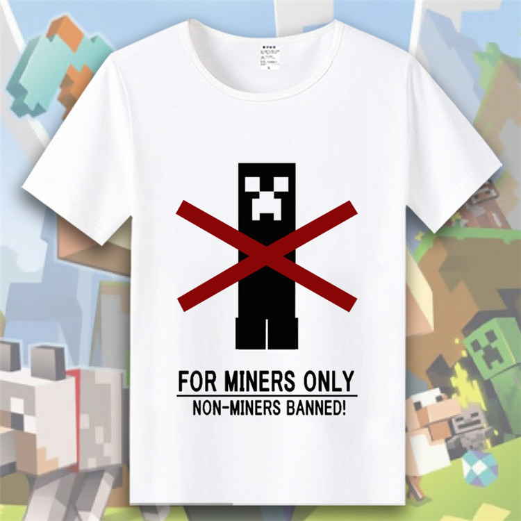 Minecraft周边我的世界T恤苦力怕娘衣服短袖男女动漫游戏周边童装 - 图0