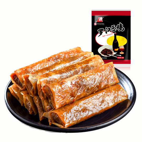 【包邮】罗江豆鸡70g/150g四川德阳特产麻辣豆皮卷传统豆制品素食