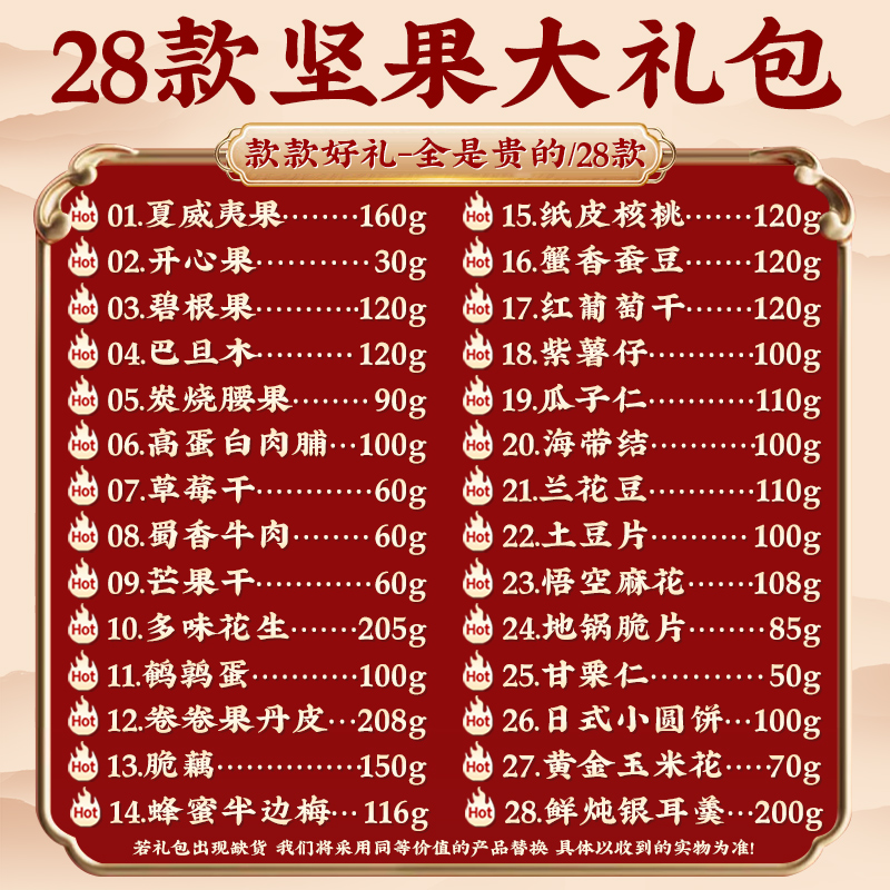 三只松鼠坚果混合大礼包干果零食端午节礼盒休闲食品小吃整箱礼品 - 图0