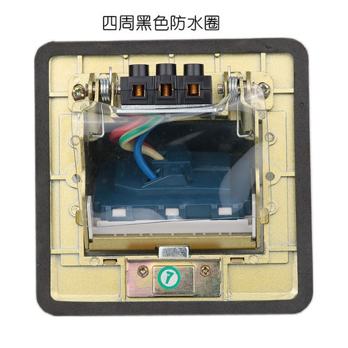 XSSITO防水地插座 五孔电源二三插10A  家用铜面弹起式地面插座 - 图1